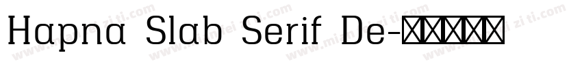 Hapna Slab Serif De字体转换